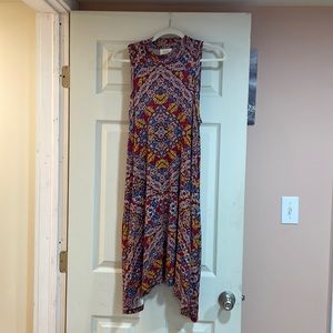 NWT Maeve Asymmetrical Hem Sleeveless Boho Tribal Dress size Small